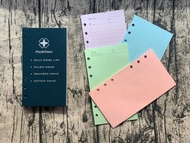 A6活頁筆記本內頁/6孔活頁內芯/隨身手札內芯