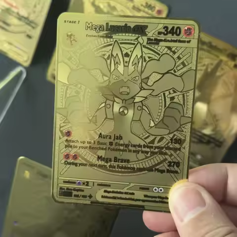 Metal Material Pokemon Cards Mega Dragonite Charizard EX MEGA EN 130/094 295/217 Hyper Rare Ptcg Col