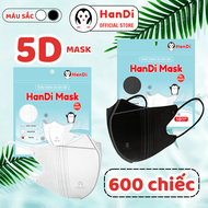 600 chiếc Khẩu trang 5D HanDi 3 lớp Kháng khuẩn Chống bụi mịn