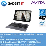 AVITA MAGUS NS12T5MYC42B-CH 2-IN 1 LAPTOP (CELERON N4020,4GB,64eMMC,12,.2" TOUCH,UHD GRAPHIC 600,WIN10)