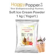 Happypopper Soft Ice Cream Powder Yogurt 1 kg Serbuk Tepung Aiskrim Premium Taste 1kg Premix Mix Hal