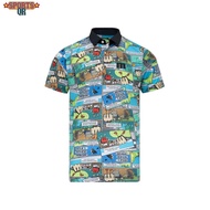 MUNSINGWEAR 23 new summer men's t-shirt lapel trend printed short sleeved golf polo t shirt polo shirt