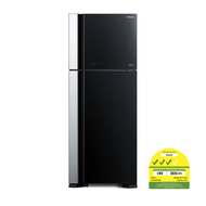 [bulky] HITACHI R-VG560P7MS-GBK 450L 2 DOOR FRIDGE COLOUR: GLASS BLACK ENERGY LABEL: 3 TICKS DIMENSION: W715xH1835xD740MM 1 YEAR WARRANTY BY HITACHI