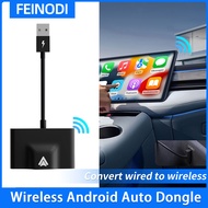 อะแดปเตอร์อัตโนมัติ Android ไร้สายสําหรับรถยนต์ AA แบบมีสาย OEM Android Auto Dongle สําหรับโทรศัพท์ Android แปลงสายเป็นไร้สาย 5Ghz WiFi