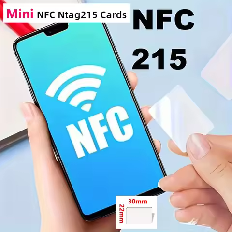 Mini NFC Ntag215 White Cards 13.56MHz ISO 14443A NTAG 215 RFID Tag Used Widely For NFC Enabled Devic