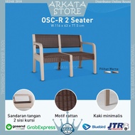 1 Set Olymplast OSC-R Seater Kursi Sofa Santai Rattan Chair Plastik