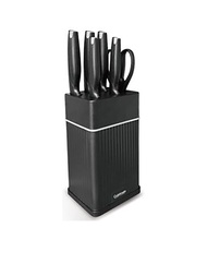 Cuizimate ชุดเซ็ตมีดและอุปกรณ์ครัว 7 ชิ้น สีดำ