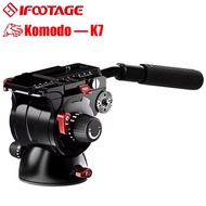 IFOOTAGE Komodo K7 Fluid Head Payload 15.4lb/7KG Video Tripod Head Fluid Drag Pan Head for Monopod a