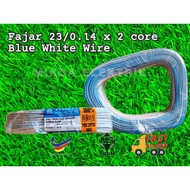 Fajar 2 core wire/ 2 x 23/0.14 Blue White Wire 90M/ Twin Flat wire 100% pure copper