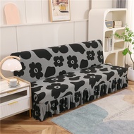2/3/4 Seater Sofa Bed Cover Elastic Printed Anti Slip Sofa Cover with Skirt  Armless Sofa Bed Cover Retractable Fabric Stretch Geometric Printed Non Slip Sofa Covers
