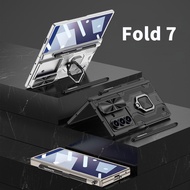 New For Samsung Z Fold 7 Phone Case Fold7 With Pen  and Lanyard Magnetic Ring Stand Phone Case