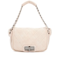 Chanel Light Pink Quilted Shearling Mademoiselle Reissue Bag Silver Hardware, 2005