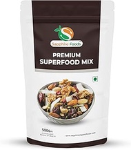SAPPHIRE FOODS Superfood Healthy Snacks | Berries, Nuts & Seeds Mix | Protein, Antioxidants & Fiber 