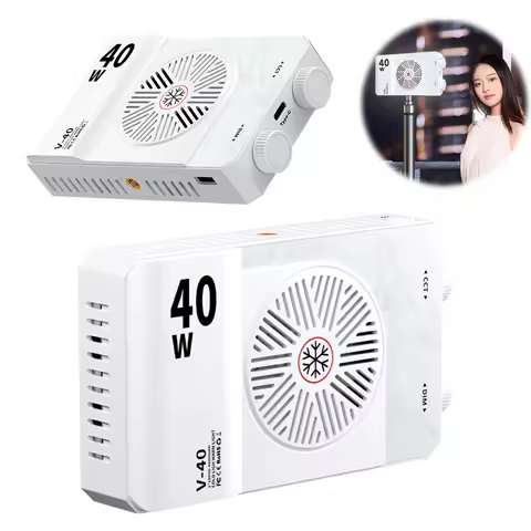 40W LED Camera Light 2800K-9000K Handheld Fill Light 4400mAh Rechargeable Portable Light Panel for P