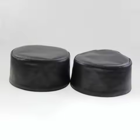 31BF Men Muslim Prayer Hats Genuine Leather Islamic Arabic Dubai Hijab Caps