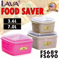 LAVA Food Container Saver 3.6L FS689 & 7.0L FS690 with Air Hole Lid/Bekas Makanan LAVA 3.6L FS689 & 