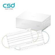 CSD中衛醫療口罩/ Simply White/ 彩色耳帶/ 若芽綠+露草藍/ 30片/ 盒