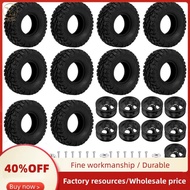 Double Wheel Metal Wheel Rim with Rubber Tire Tyre for  B16 B36  Q60 Q63 Q64 6WD 6X6 RC Truck,Black