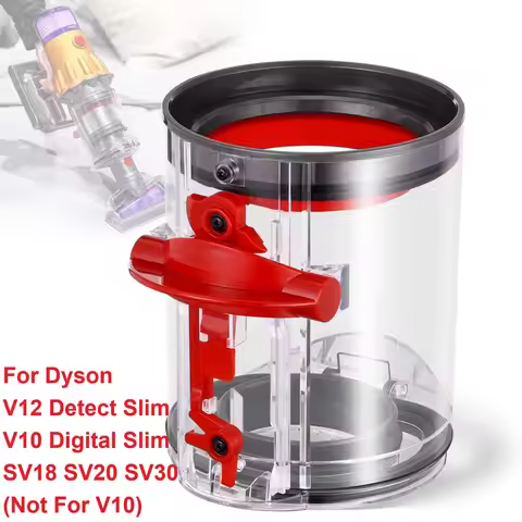 Dust Bin For Dyson V12 Detect Slim, V10Digital Slim, SV18 SV20 SV30 SV46SV49 Cordless Vacuum Cleaner