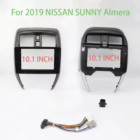 Car Frame Fascia Adapter For 2019 NISSAN SUNNY 10 Inch Almera Latio Sunny Juke Versa Fitting Panel K