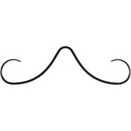Cincin Septum Misai 14G/16G, Perhiasan Cincin Hidung Septum Misai untuk Wanita dan Lelaki, Hitam Pel
