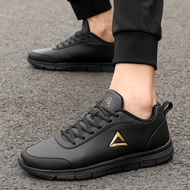 Peak Running Shoes Men's Shoes Spring and Summer Casual Shoes Men Waterproof Black Leather Lightweig