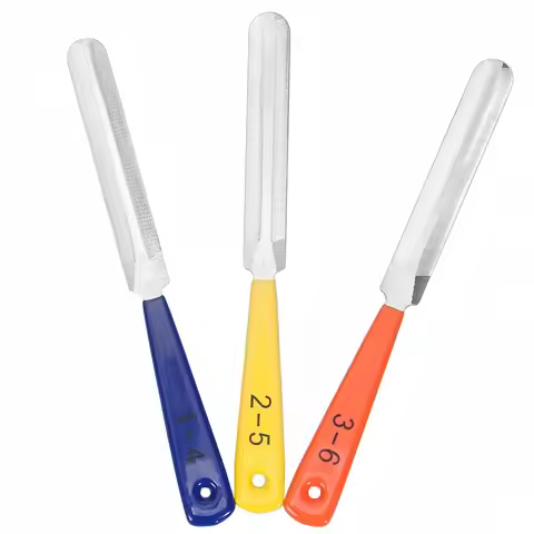 Miwayer Fret Crowning File Set 3Pcs Guitar Nut Files, Double Edge Nut Slotting File Fret Crowning Fi