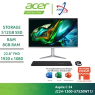 ACER ASPIRE C24-1300-57520W11 23.8" FHD ALL-IN-ONE DESKTOP PC (R5-7520U 8GD5 512SSD / W11H / OFFICE OPI)