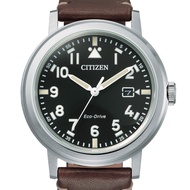 Citizen AW1620-21E AW1620-21 Eco-Drive Leather Black Dial Casual Watch