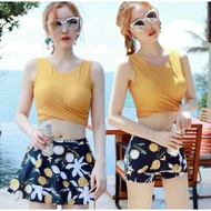 Women's Swimwear 3-Piece Set Yellow