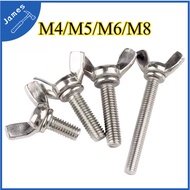 316 Stainless Steel Twin Wings Bolts And Nut M4/M5/M6/M8 Butterfly Style Handle Screw And Nut Screw 