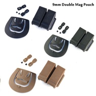 Tactical Double Single Magazine Mag Pouch for Glock 17 Beretta M9 Sig USP 9mm .45 caliber Bullet mag