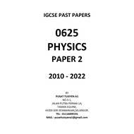 IGCSE PAST PAPER PHYSICS EXTENDED 0625 [YEAR SELECTION] [2010 - 2023]