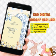 Kad Aqiqah Digital | Kad Digital Hari Jadi | Kad digital | Digital Birthday