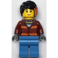 Original Lego City Police - Crook (Female, Daisy Kaboom Dark Red Torso with Orange Stripes) 60316 Mi