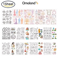 1Sheet Sea Life Clear Stamps Silicone Stamp Cards Ocean Animals Clear Stamps for Card Making Decorat