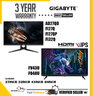 GIGABYTE AORUS VA/IPS/OLED GAMING MONITOR 27INCH 32INCH 43INCH 48INCH [ AD27QD FI27Q FI27QP FI32Q FV