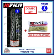 *COMBO SET*FKR MOTORCYCLE TYRE COMBO HT100, HT200 TUBETYPE WITH FKR TUBE [ TAYAR 2024 ](FKR)(DUNLOP)