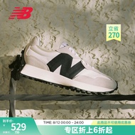 NEW BALANCE NB327 官方休闲鞋七夕男鞋女鞋情侣舒适轻便MS327FE情侣运动鞋 米灰色/白色 MS327FE 42 (脚长26.5cm)