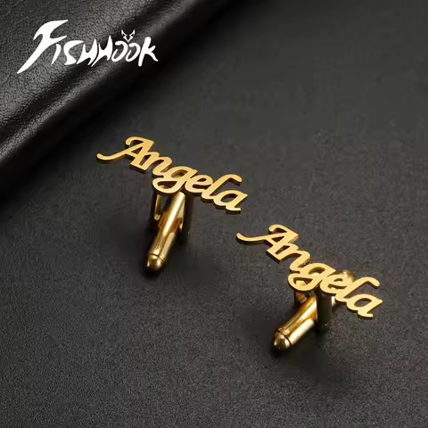 Custom Name Cufflink for Men Woman Personalized Initial Letter for Suit Anniversary Wedding Gift Met