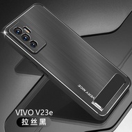 เคส Vivo V23e 5G สำหรับ Vivo V23e4G/Vivo V23e 5G เคสโทรศัพท์อลูมิเนียมขัดเงา + TPU + PC กันกระแทก