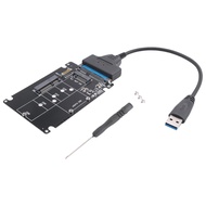 M.2 NGFF MSATA to USB 3.0 Adapter Converter Reader Card with SATA Cable Portable Flash Drive Support