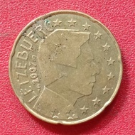 koin Luxembourg 20 Euro Cent - Henri I (2nd map) 2007-2020