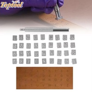 TOPTOOL Alphabet Stamping Kit, DIY 33pcs/37pcs Leather Stamping Tool, Crafting Kit 26 Capital Letter