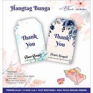 Hangtag Flower/Flower/Price Tag/Label BLUE version