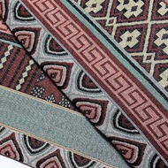 Multi-color Tribal Fabric Thai Woven Fabric Craft Supplies Textile 1/2 yard