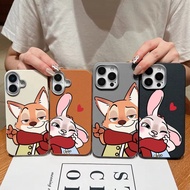 Couple Zootopia Nick Judy PU Leather Case for Samsung Galaxy S25 Ultra S25 Plus M17 F17 M07 F07 F56 
