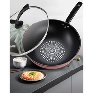 28cm/30cm/32cm Non-stick Diamond WOK Pan Kitchen Iron Frying Pan for Gas Stove,induction Cooker