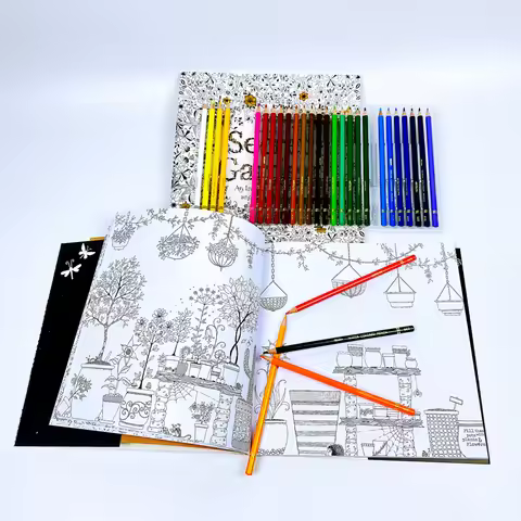 96 Pages English Secret Garden Decompression Coloring Books for Adults Kids Relieve Stress Kill Time