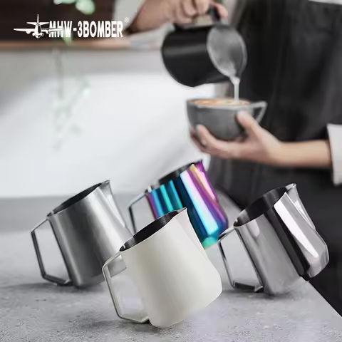 MHW-3BOMBER Milk Frother Jug 600ml Milk Frothing Pitcher Steaming Pitchers for Coffee/Cappuccino/Lat